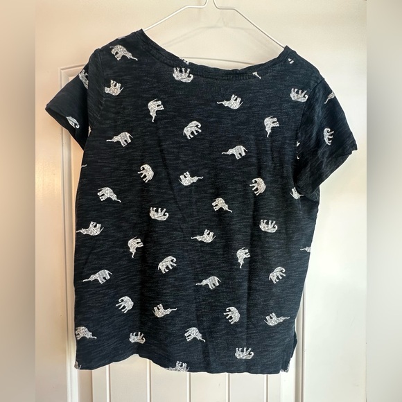 Mudd Charcoal Tee with Elephant Pattern - Picture 2 of 6